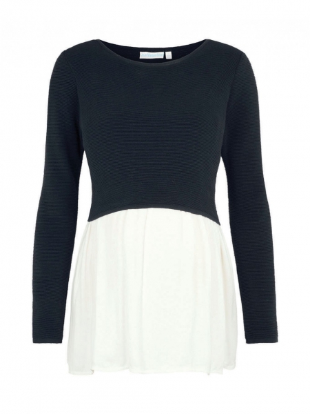 Navy Maternity & Nursing Shirt Jumper