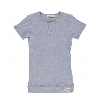 SLEEVE TEE IN BLUE MELANGE